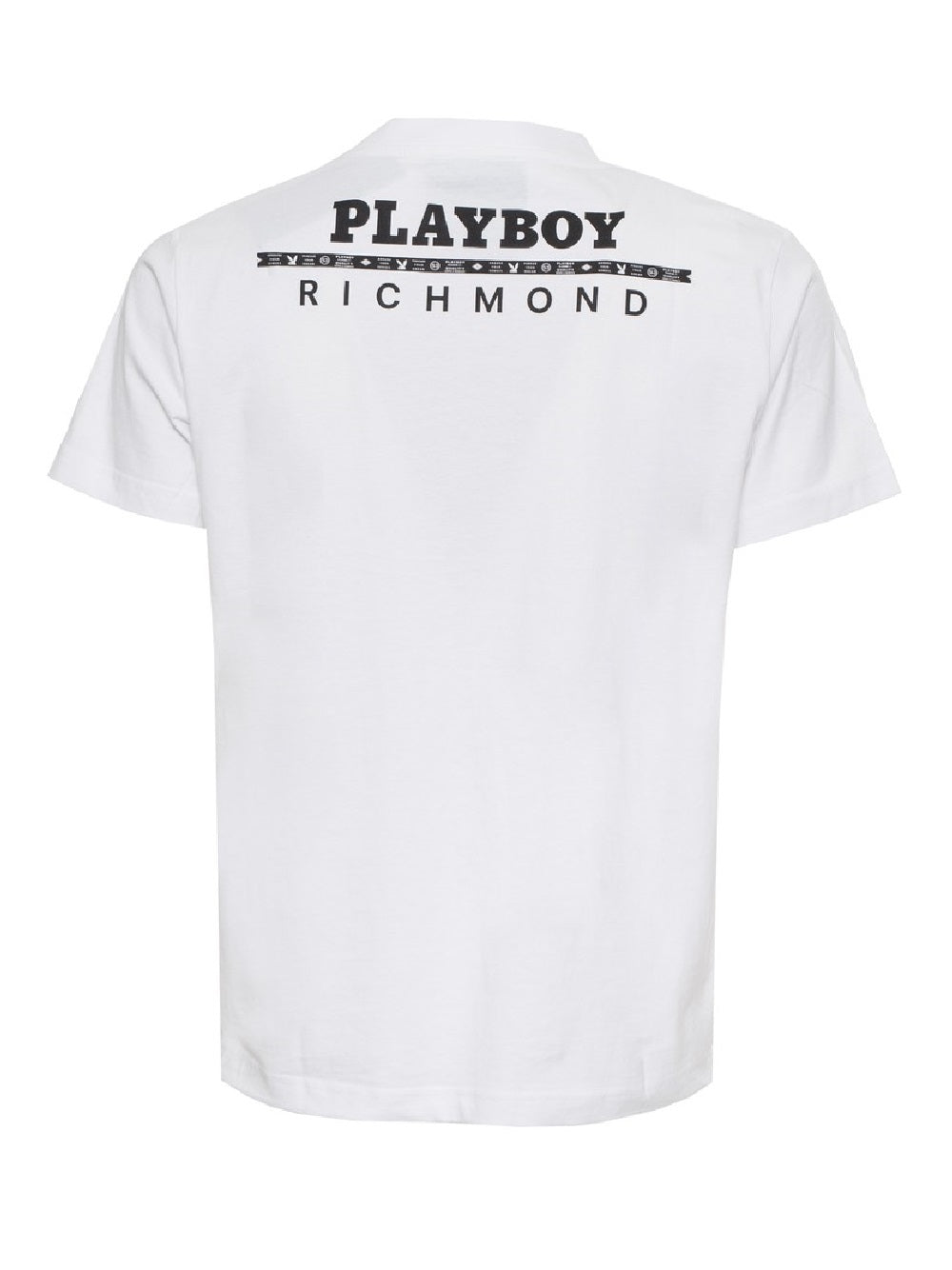 T-shirt John Richmond manica corta, girocollo con evidente stampa sul davanti, richiamo a Playboy HMP22143TS John Richmond HMP22143TS BIANCO
