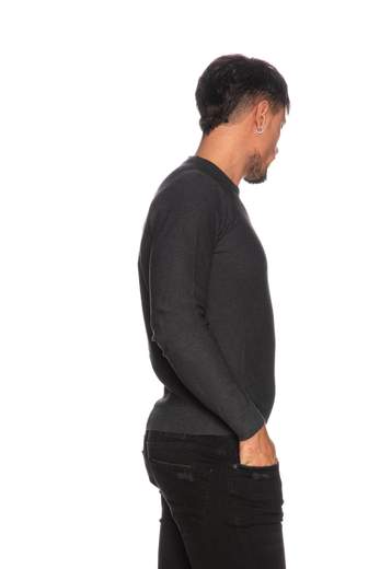 YES ZEE SUÉTER DE HOMBRE M845ME00841 Gris N CÁLIDO CUELLO REDONDO DE ALGODÓN