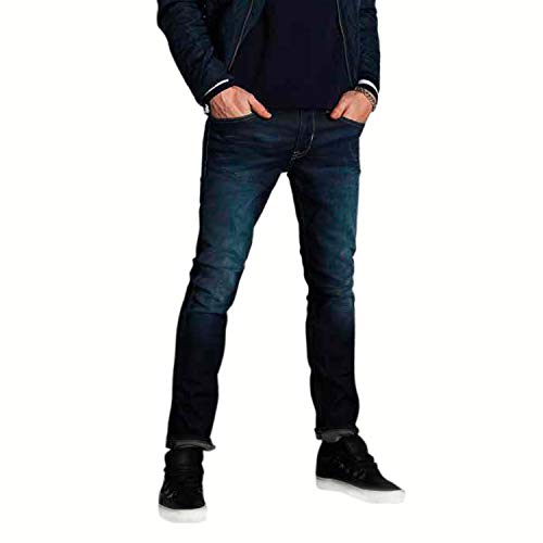 Vaqueros cinco bolsillos de color azul Gaudì 921BU26002 confeccionados en denim de algodón elástico con tratamiento lavado vintage.