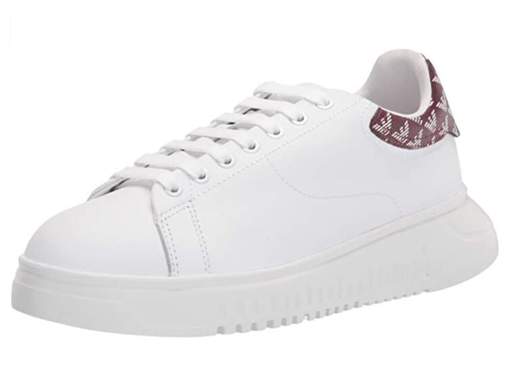 Zapatillas blancas con cordones Emporio Armani X3X024 de piel para mujer. Cierre: Cordones. Ancho del zapato: Normal.