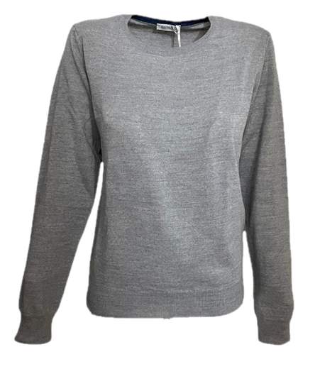 Suéter de punto plateado de John & Jill en color liso