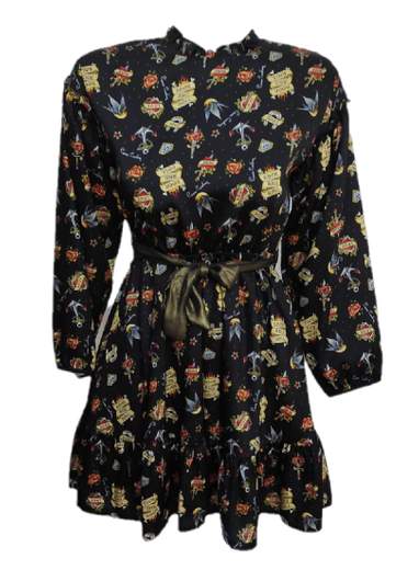 Vestito Pierre Cardin PC1072 Nero a manica lunga realizzata in Cotone elasticizzato, gonna con tutto elastico in vita. Prodotto Made in Italy Bimba 12 Pierre Cardin PC1072 NERO