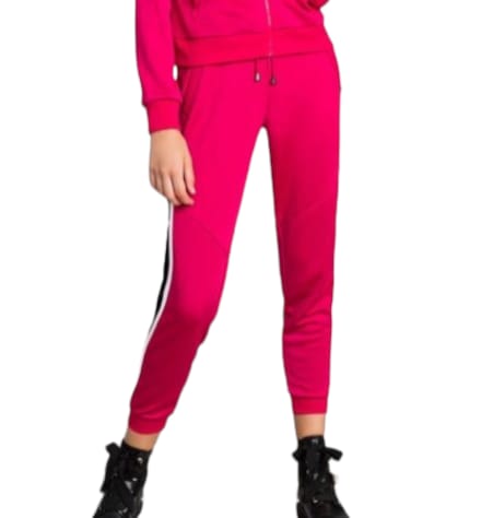 Pantalón multicolor Twinset YA82k4 modelo YA82k4 en tejido técnico de felpa con inserción en contraste, inserción de encaje y bajos acanalados, bolsillos de ribete en la parte delantera.