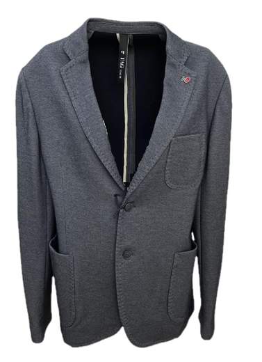 Chaqueta Faag modelo 18AIGI01ALE Gris con broche, cuello solapa, abotonadura sencilla, manga larga