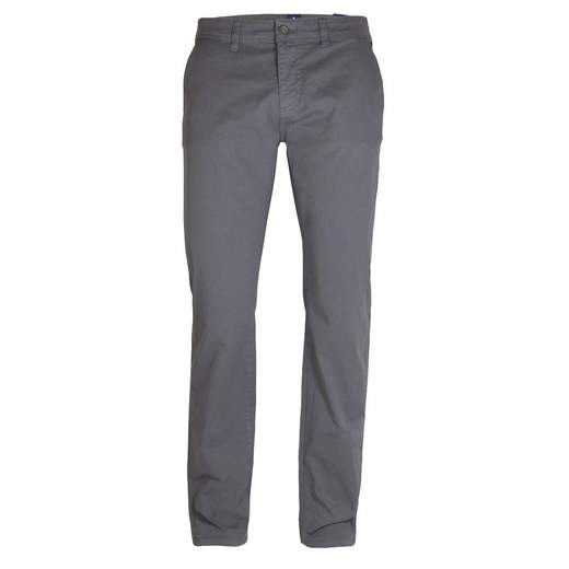 Pantalón P-CLUB PC153G para hombre, gris, con bolsillos americanos y elástico. Corte regular.