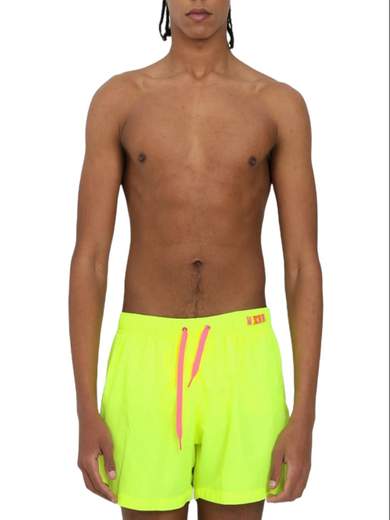 Love Moschino A61082302 Calzoncillos bóxer amarillos con mini letras en la banda elástica