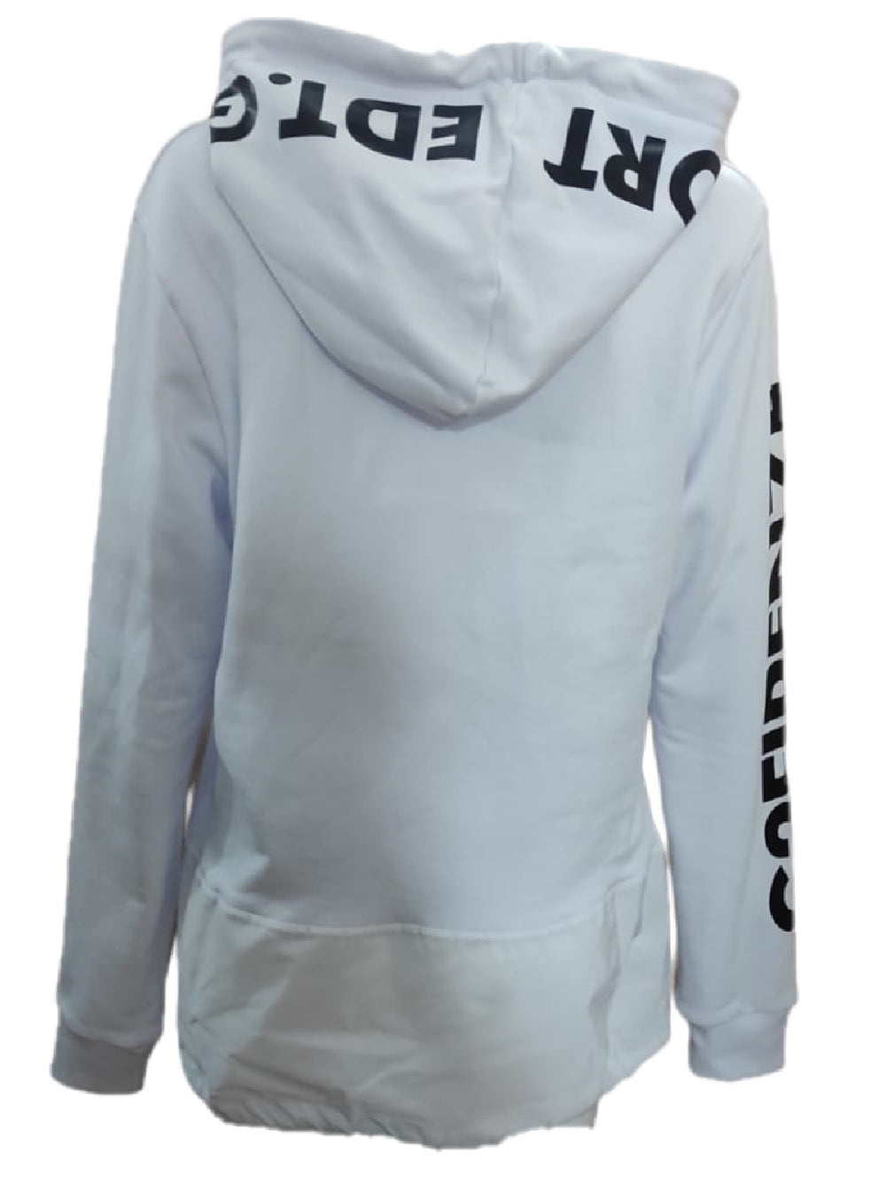 Felpa G2FIRENZE sport edition con cappuccio e tasche anteriore in cotone con coulisse e stampa logo sul braccio destro. G2FIRENZE SPORTEDITION BIANCO