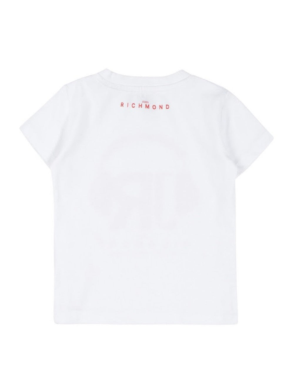 T-Shirt John Richmond RIP20082TS con stampa rossa in contrasto e logo sul retro