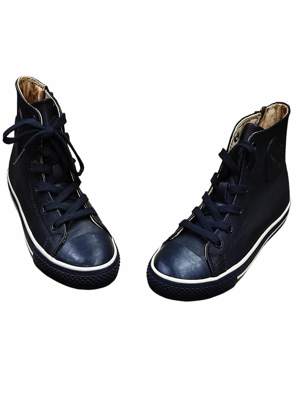 Sneakers Twin-set modello HA58CN collo alto con lacci e cerniera laterale di chiusura