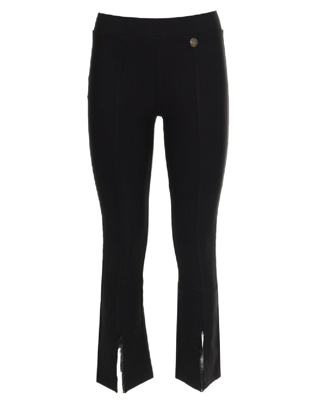 Pantalone Mangano a zampa, spacco sul fondo con logo
