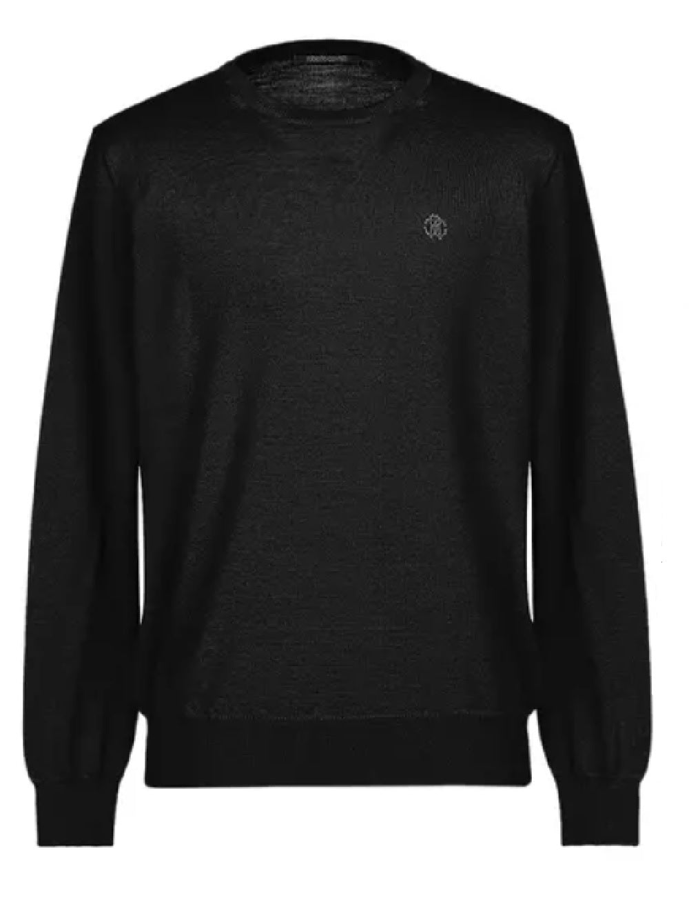 Suéter Roberto Cavalli FSM640 con el logotipo de la marca en el pecho