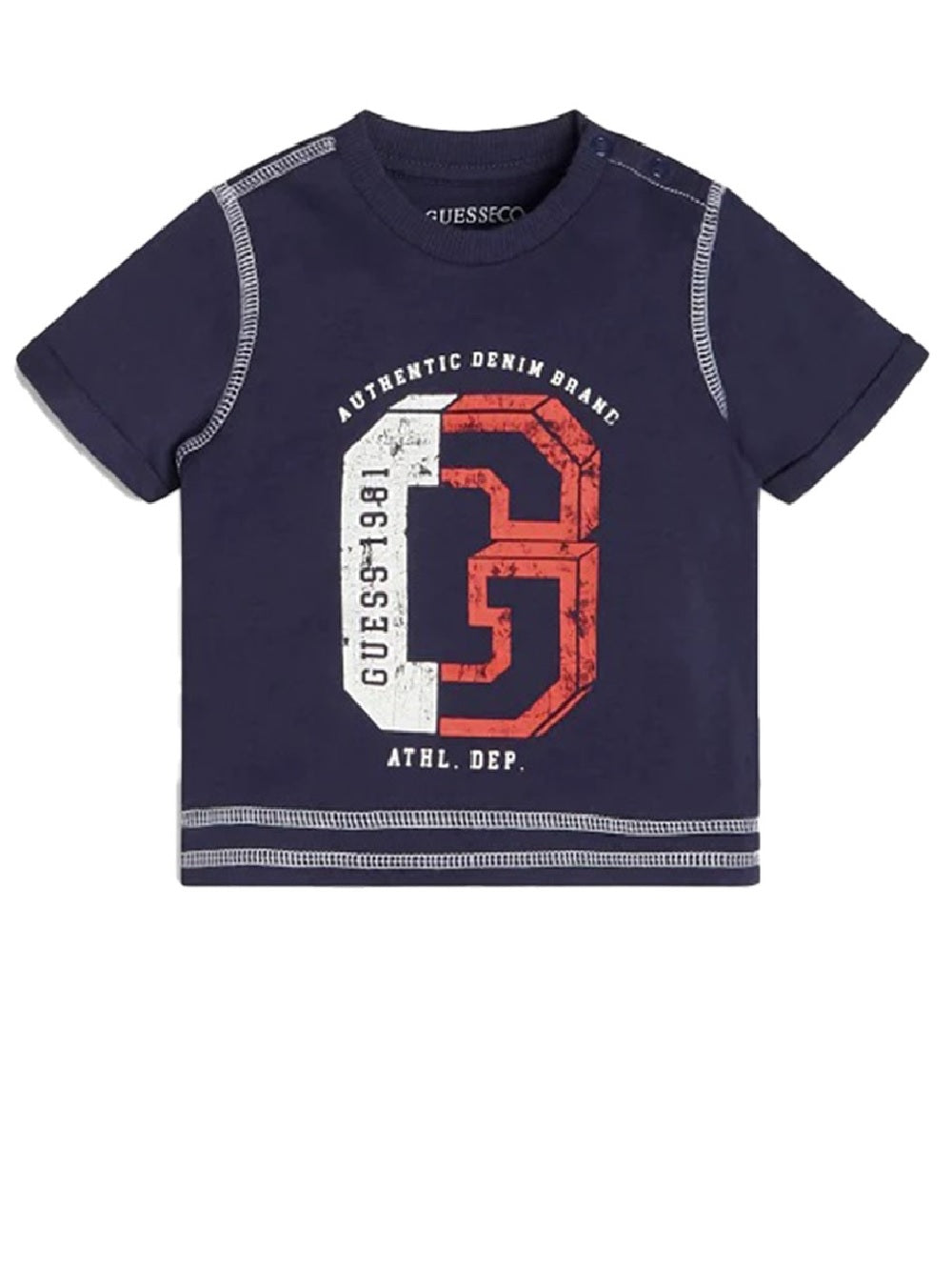 T-shirt Guess Kids modello N1RI15K8HM0 con logo a contrasto