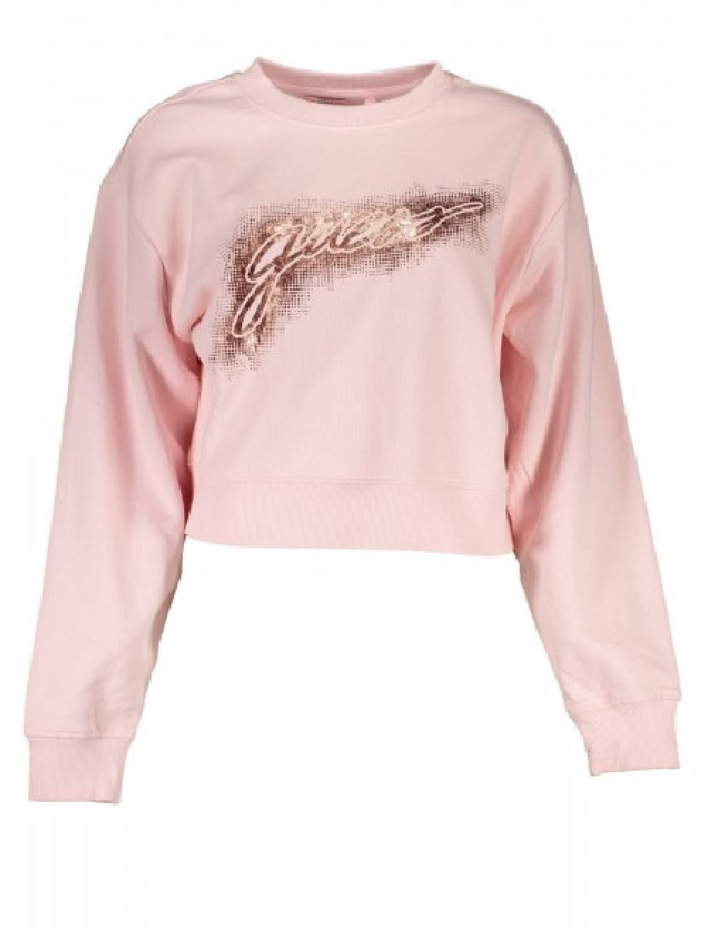 Felpa GUESS modello W2RQ05K9YI0 con motivo stampato sul davanti