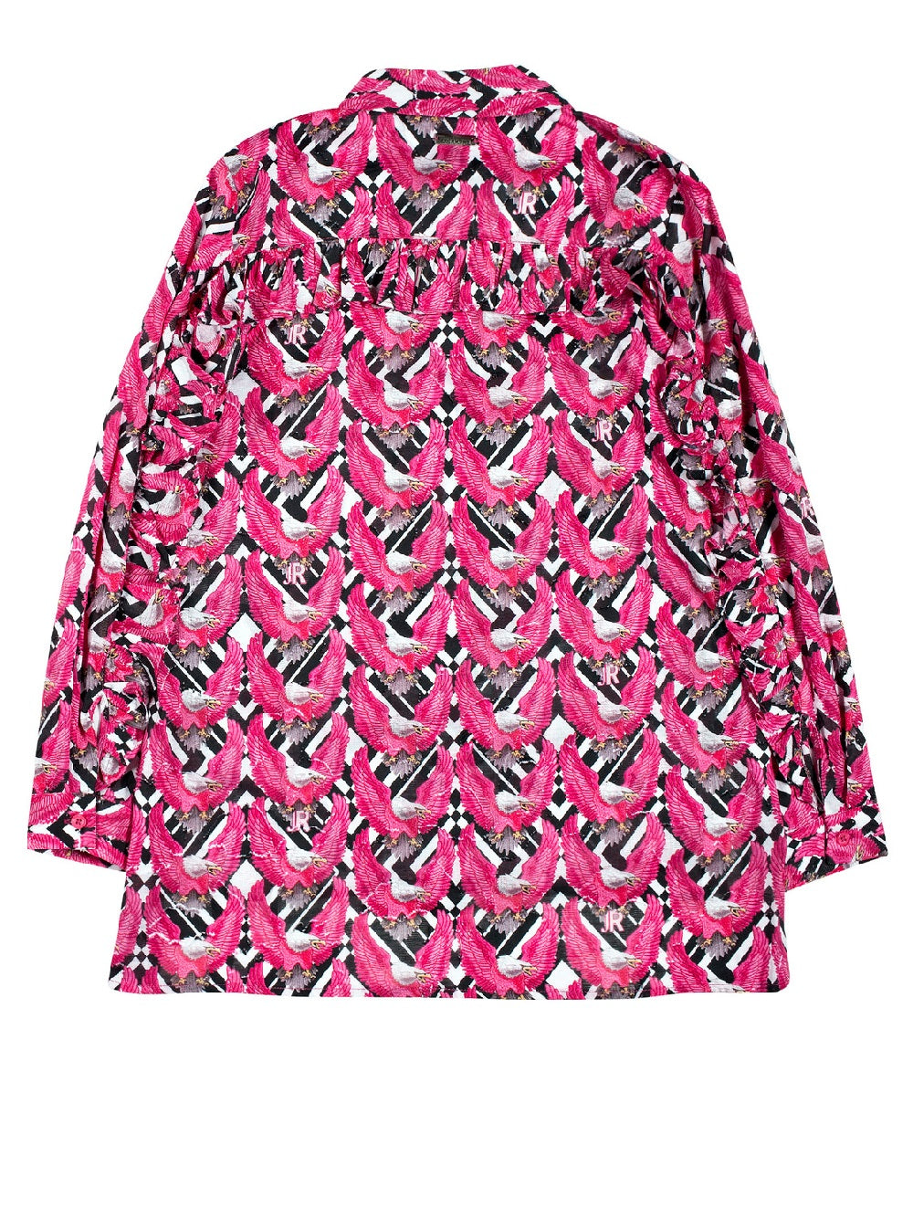 Camisa de niña John Richmond, modelo RGP20067CA, con mangas largas y volantes