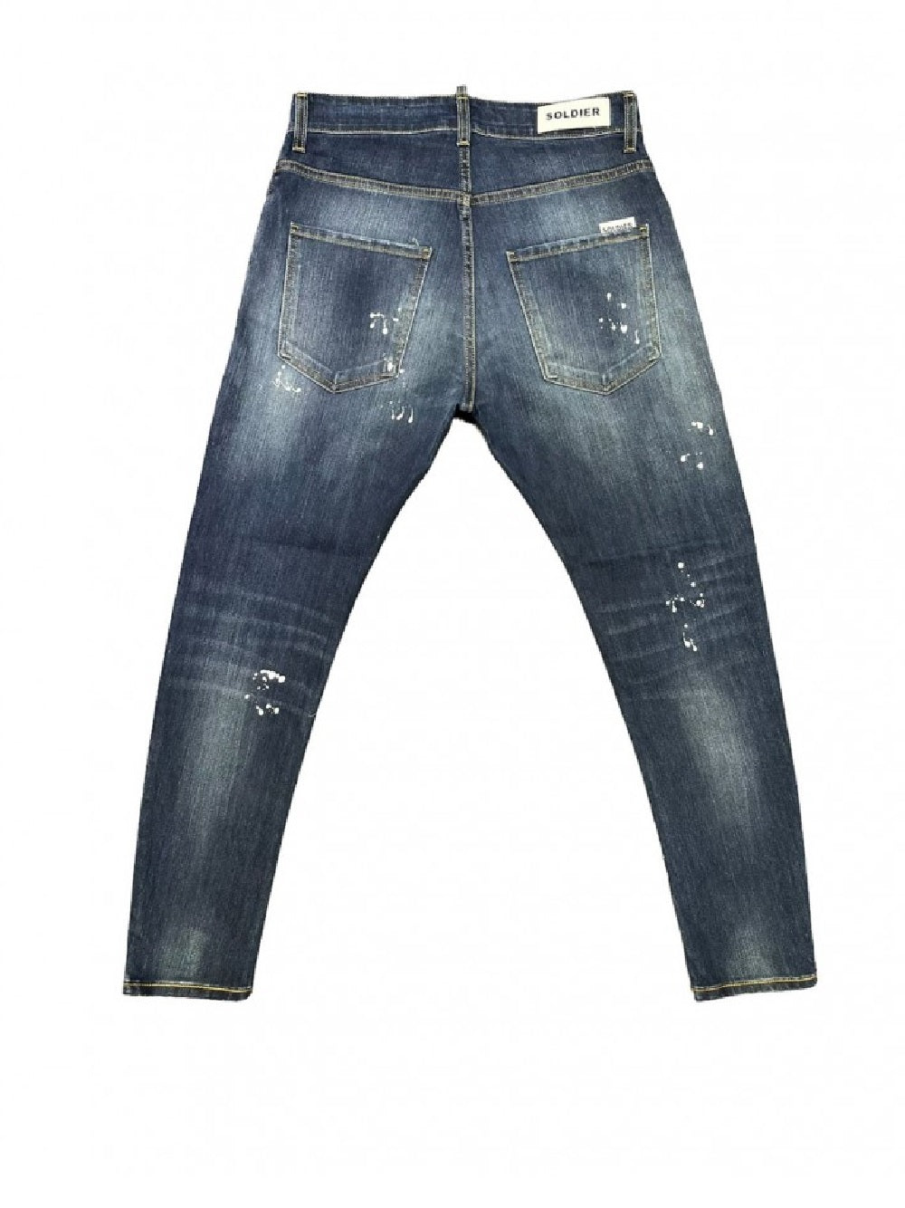 Jeans Soldier slavato con schizzi di vernice tapered New GIG 215B Soldier 215B BLU