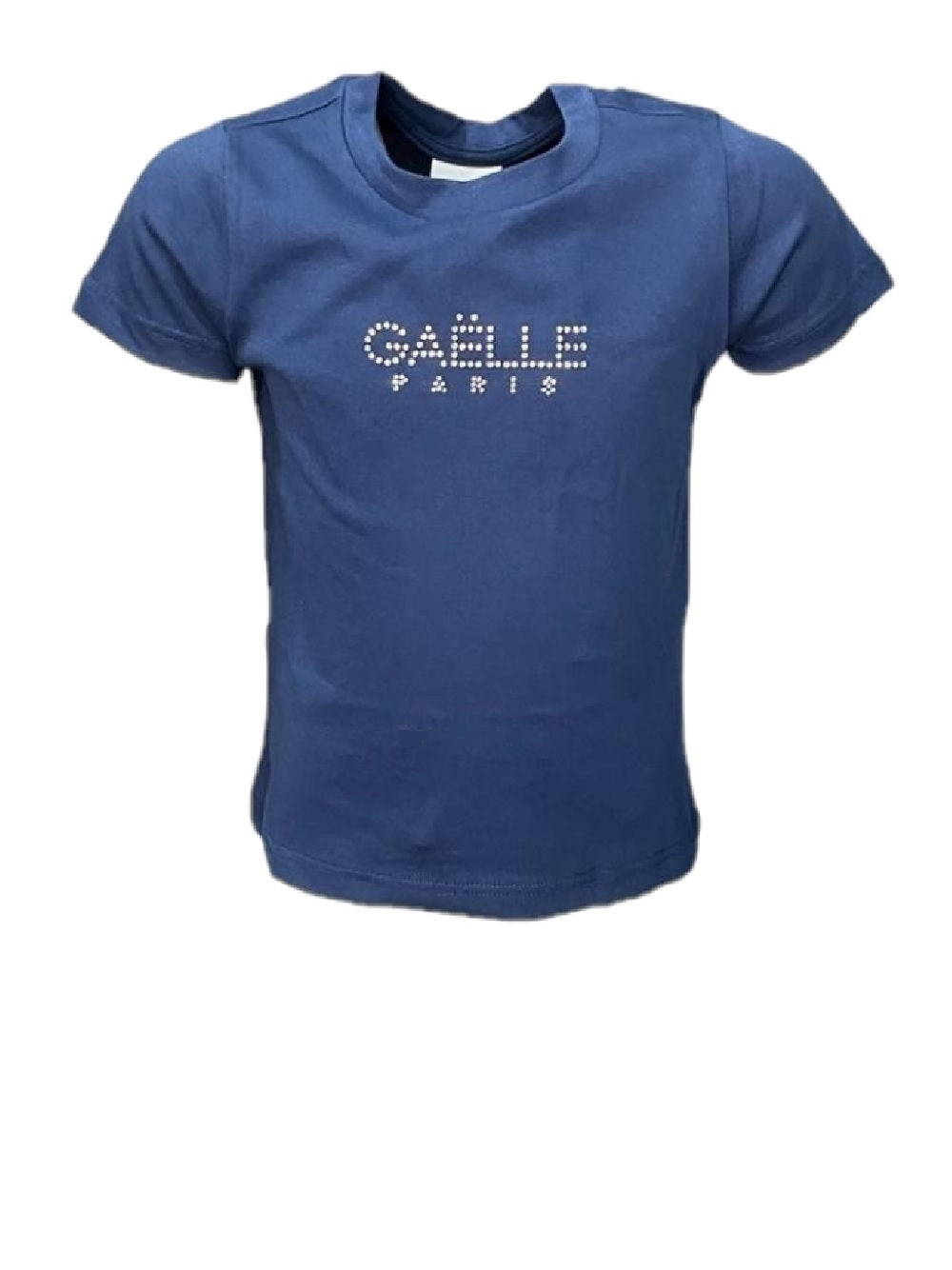 T-Shirt Gaelle modello 2746M0756 BLU con logo al petto in strass.
