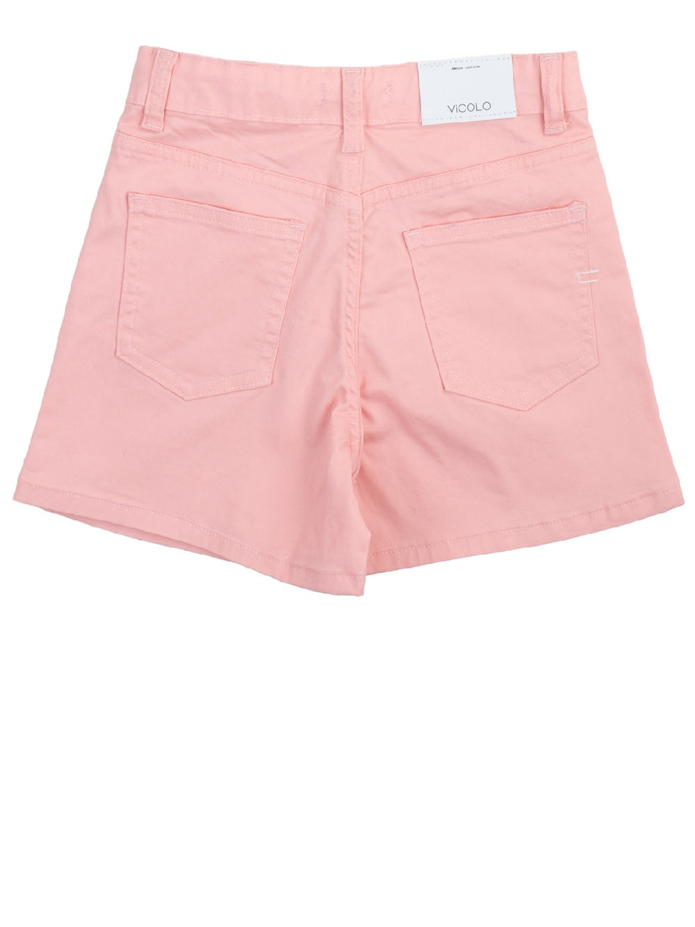 Shorts VICOLO, modelo 3146P0545, de cintura alta y cierre de botones. Cintura ajustable con cordones y botones internos.
