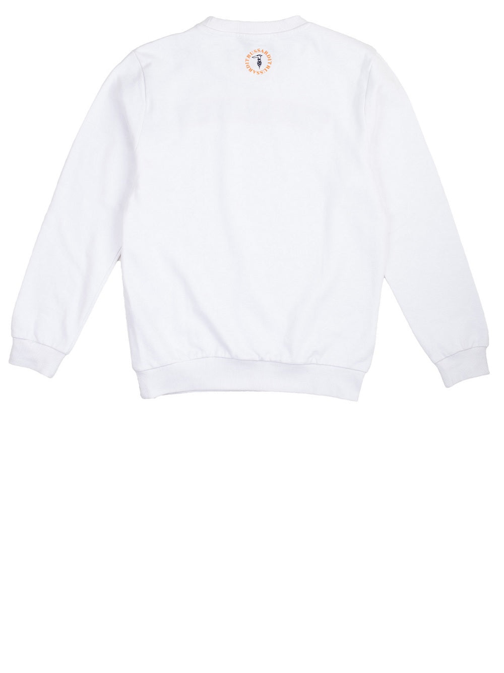 Felpa Trussardi Junior modello SWEATSHIRT IOPAP con logo al petto a contrasto.
