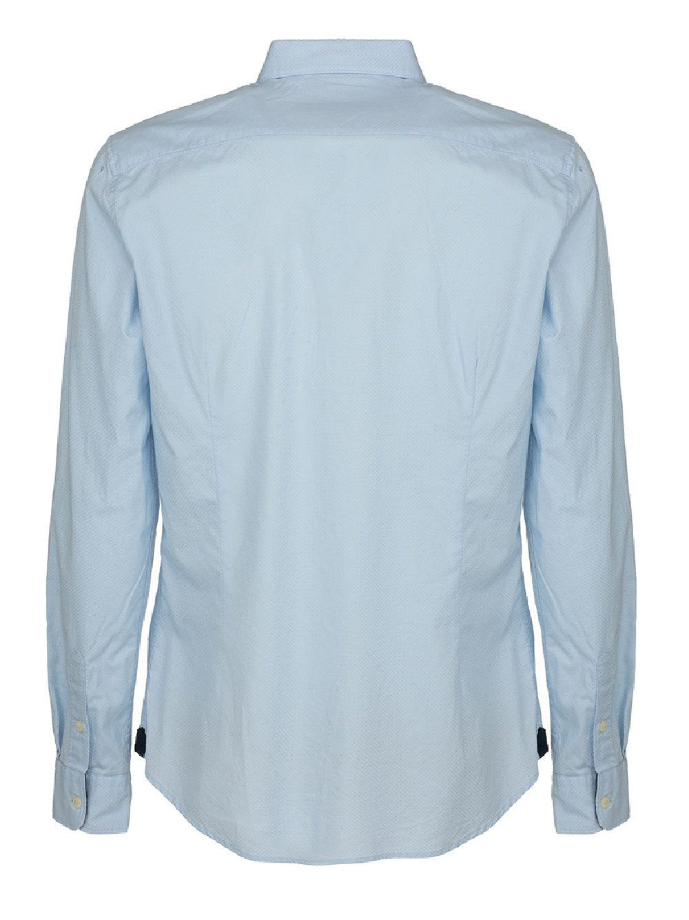 Camicia Fred Mello modello FM22W03CU tinta unita con cucitura a trama in rilievo