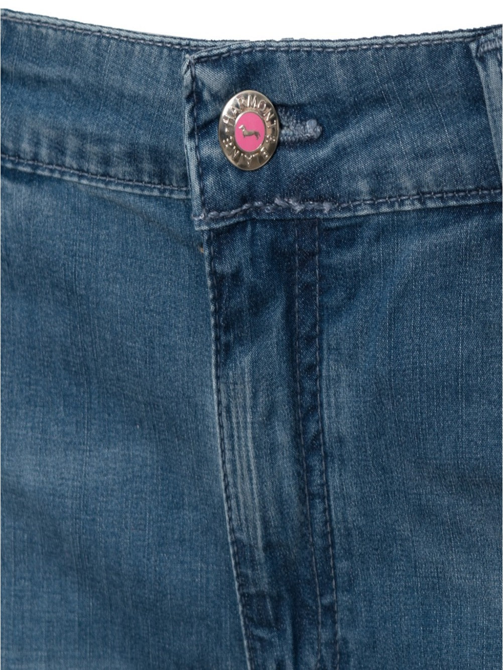 Jeans HARMONT&BLAINE da donna modello w1d23 con logo a contrasto. Harmont&Blaine W1D23 CELESTE