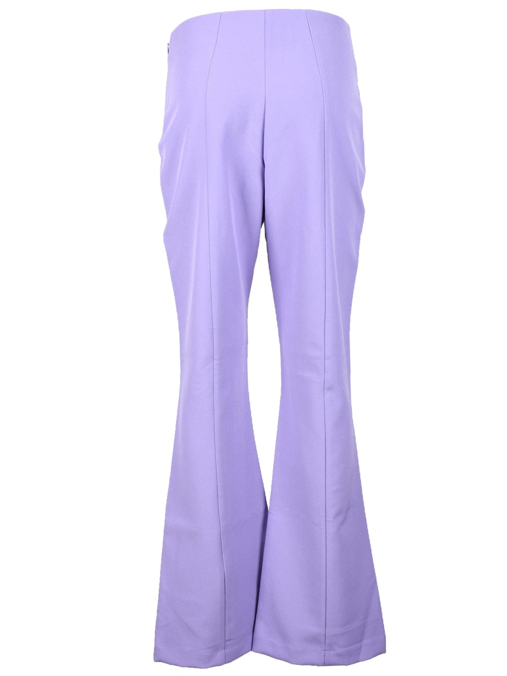 Only trousers with flared legs, elasticated waist and hidden side zip