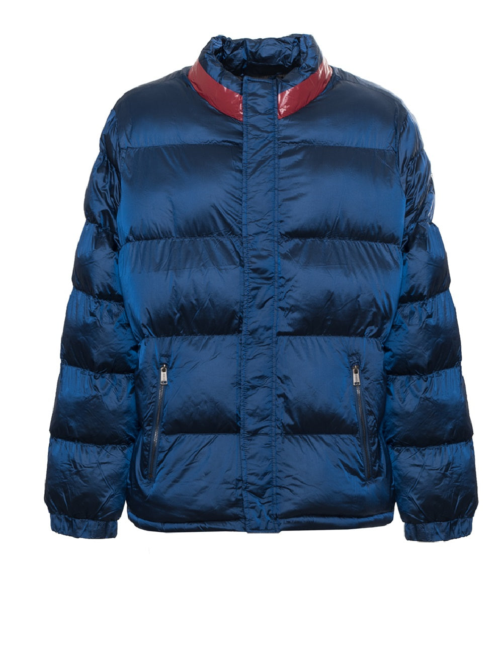 Chaqueta de plumas para hombre Guess modelo X2RL07WF872 color liso con logo, cierre de cremallera y botón