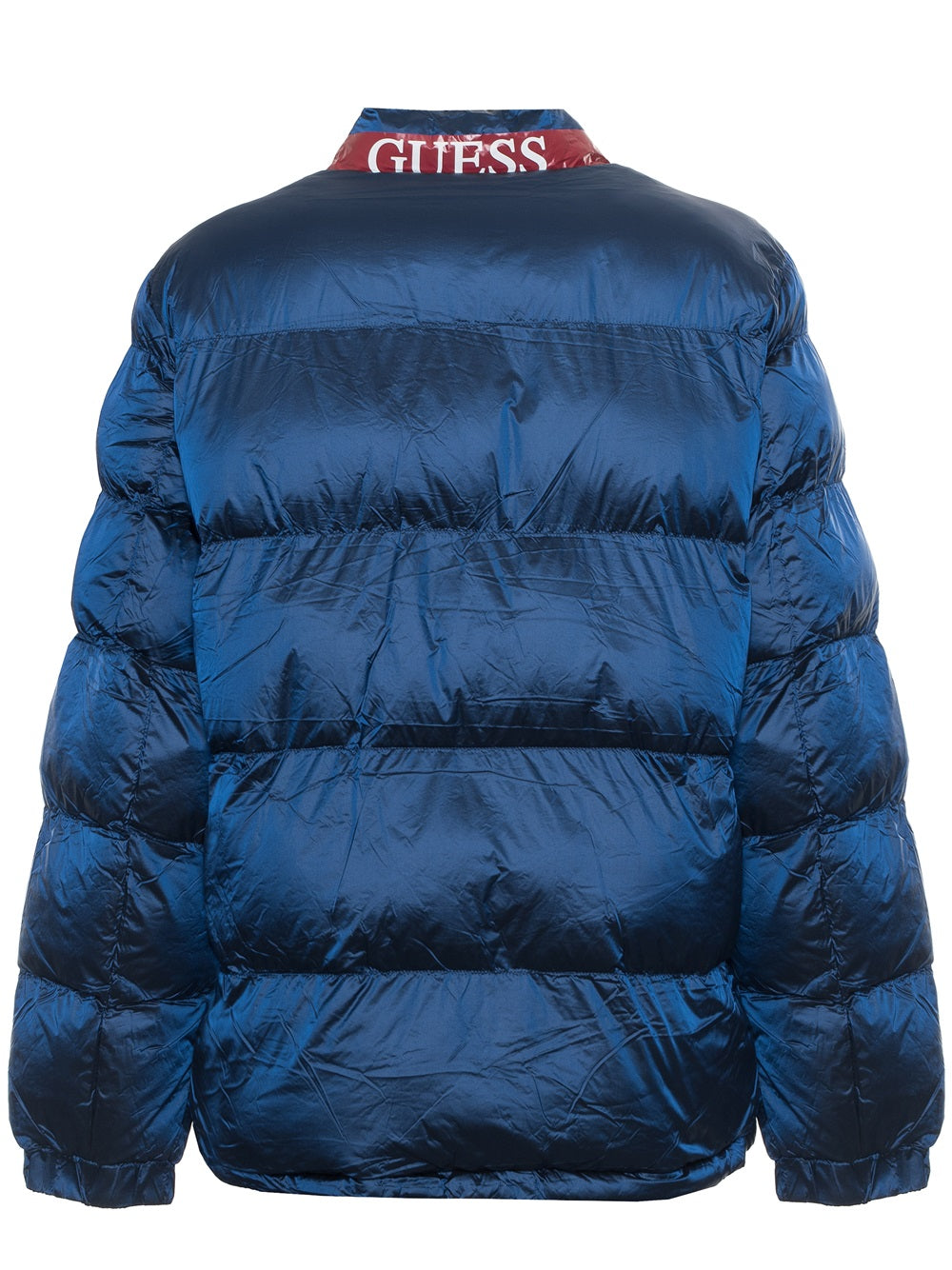 Chaqueta de plumas para hombre Guess modelo X2RL07WF872 color liso con logo, cierre de cremallera y botón