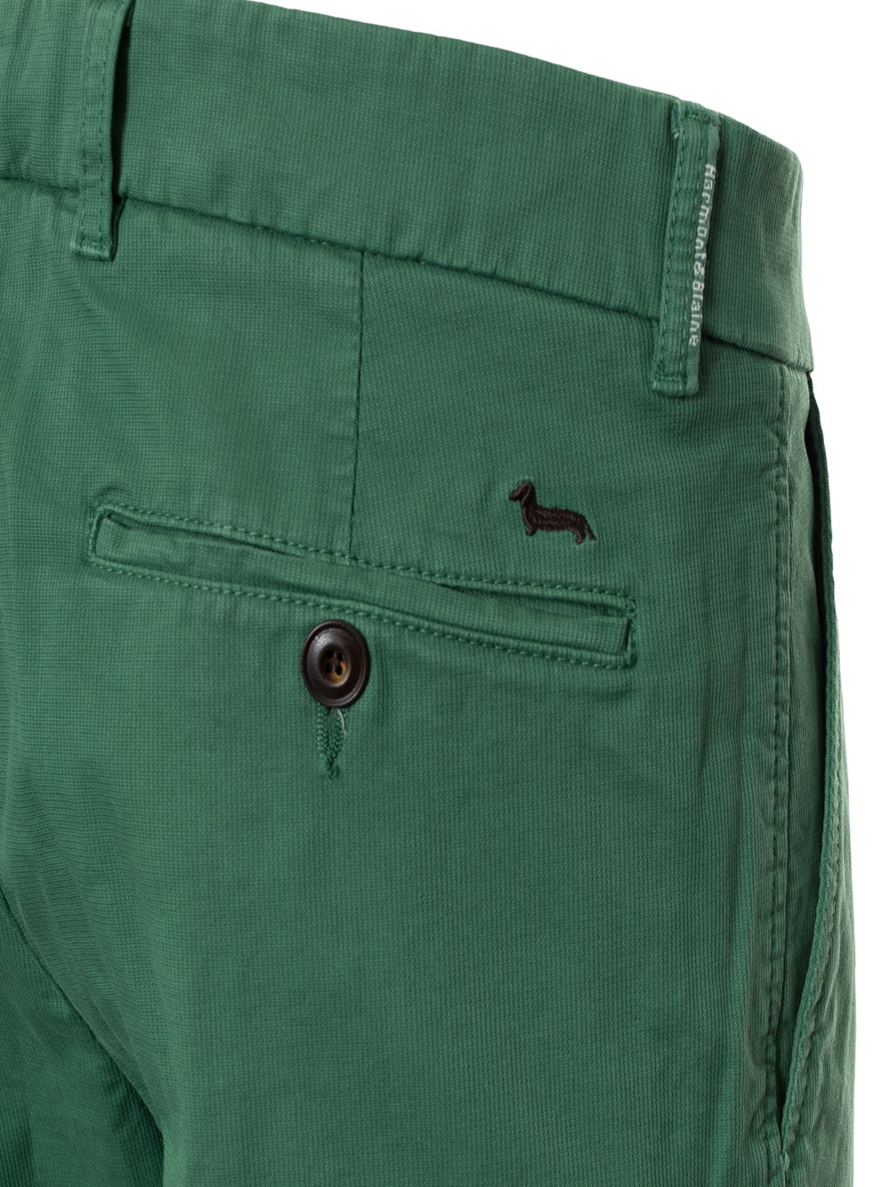 Pantalone da uomo HarmontBlaine modello WNA300052263, cinque tasche, tinta unita, logo ricamato, chiusura zip e bottone. Harmont&Blaine WNA300-052263 VERDE