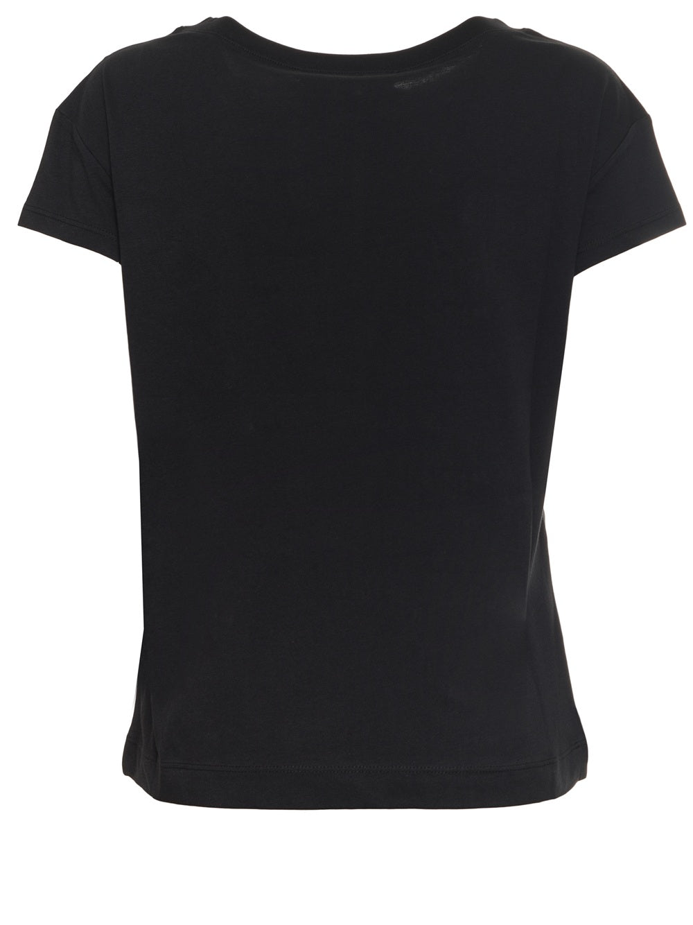 T-Shirt Love Moschino con stampa frontale e la scritta "love moschino" in un font corsivo e di colore rosso acceso