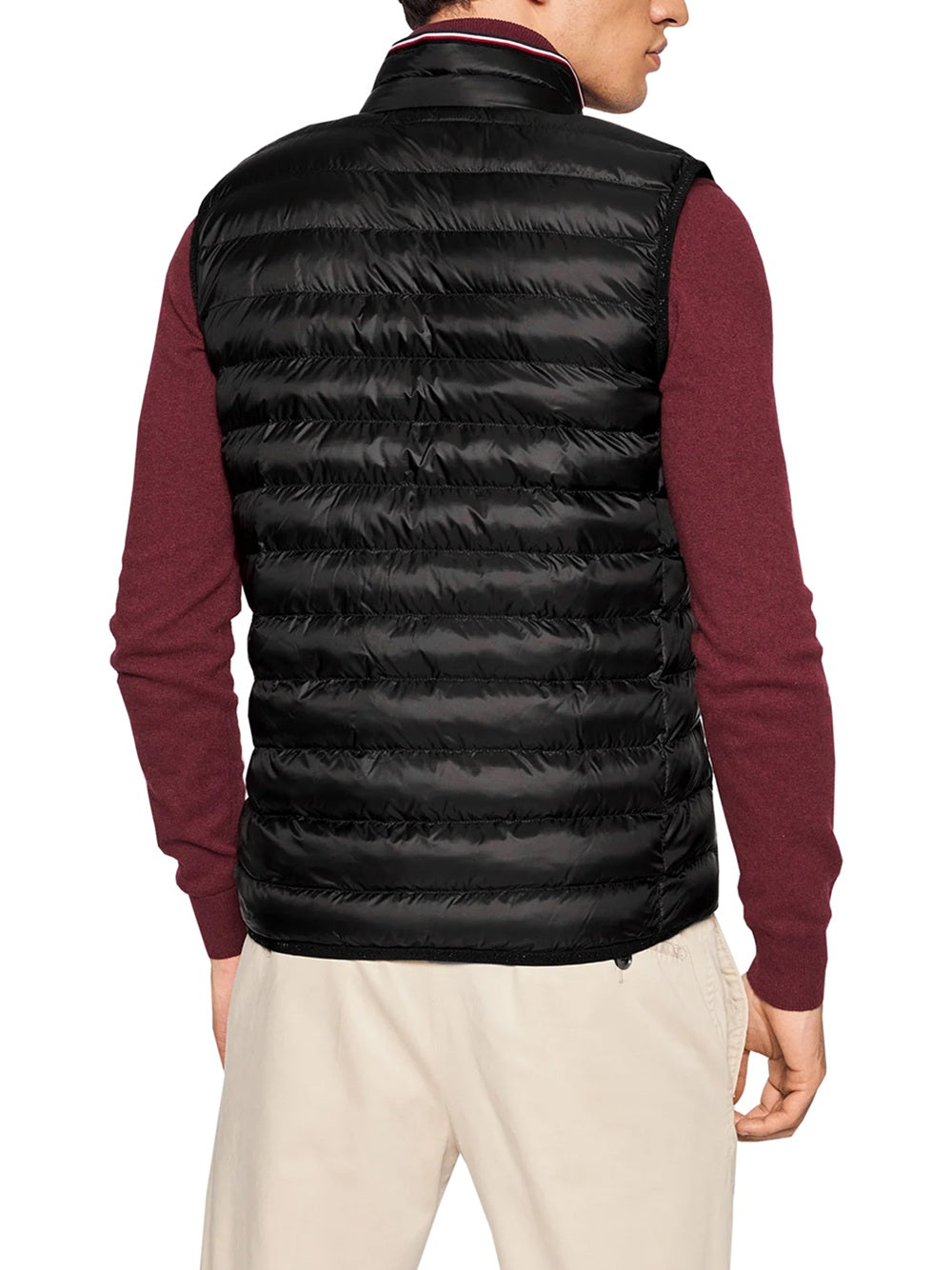 Gilet Tommy Hilfiger modello MW0MW18762 con trapuntatura orizzontale e logo Tommy Hilfiger ricamato sul petto lato sinistro Tommy Hilfiger MW0MW18762 NERO