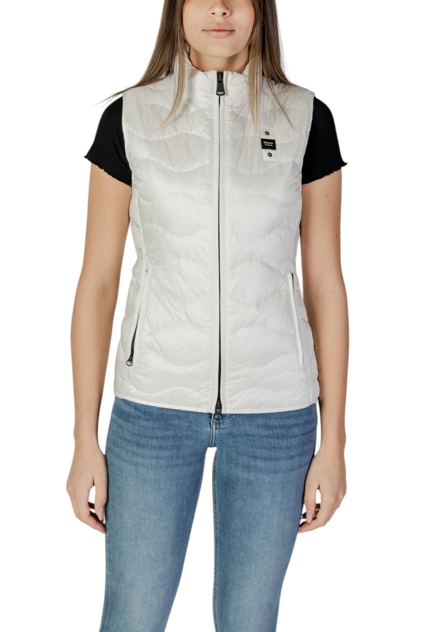 Blauer Gilet Donna