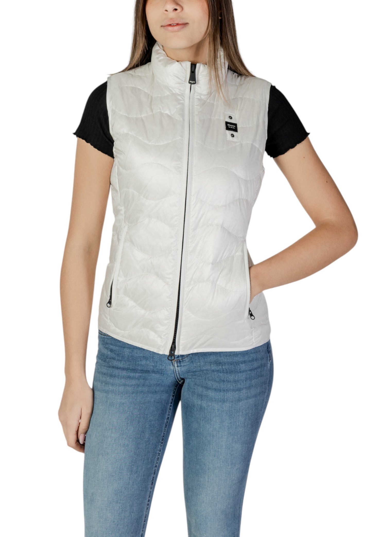 Blauer Gilet Donna