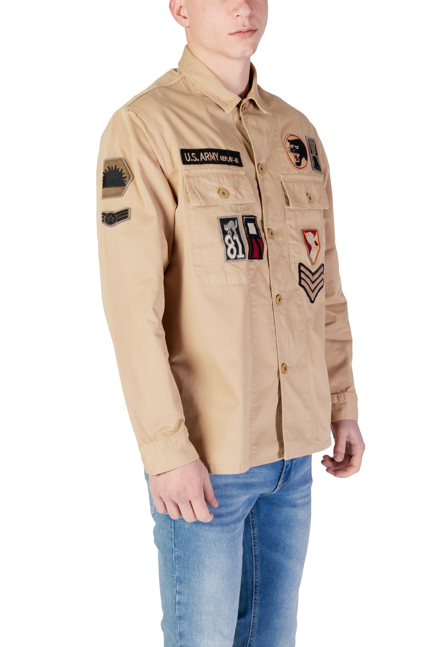 Replay Camicia Uomo Replay M8445A.000.85172 beige Beige
