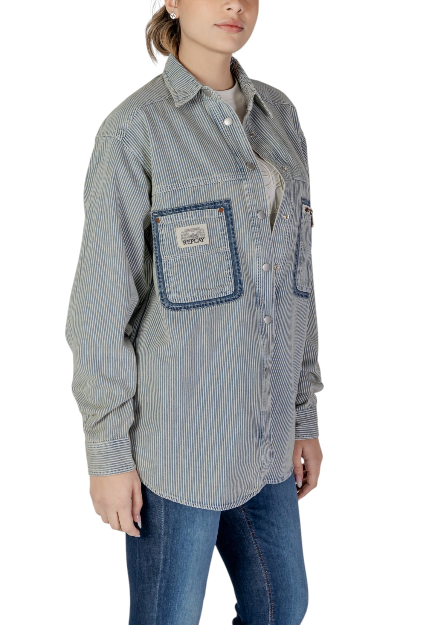 Replay Camicia Donna Replay W2188.000.850 89A blue Blu