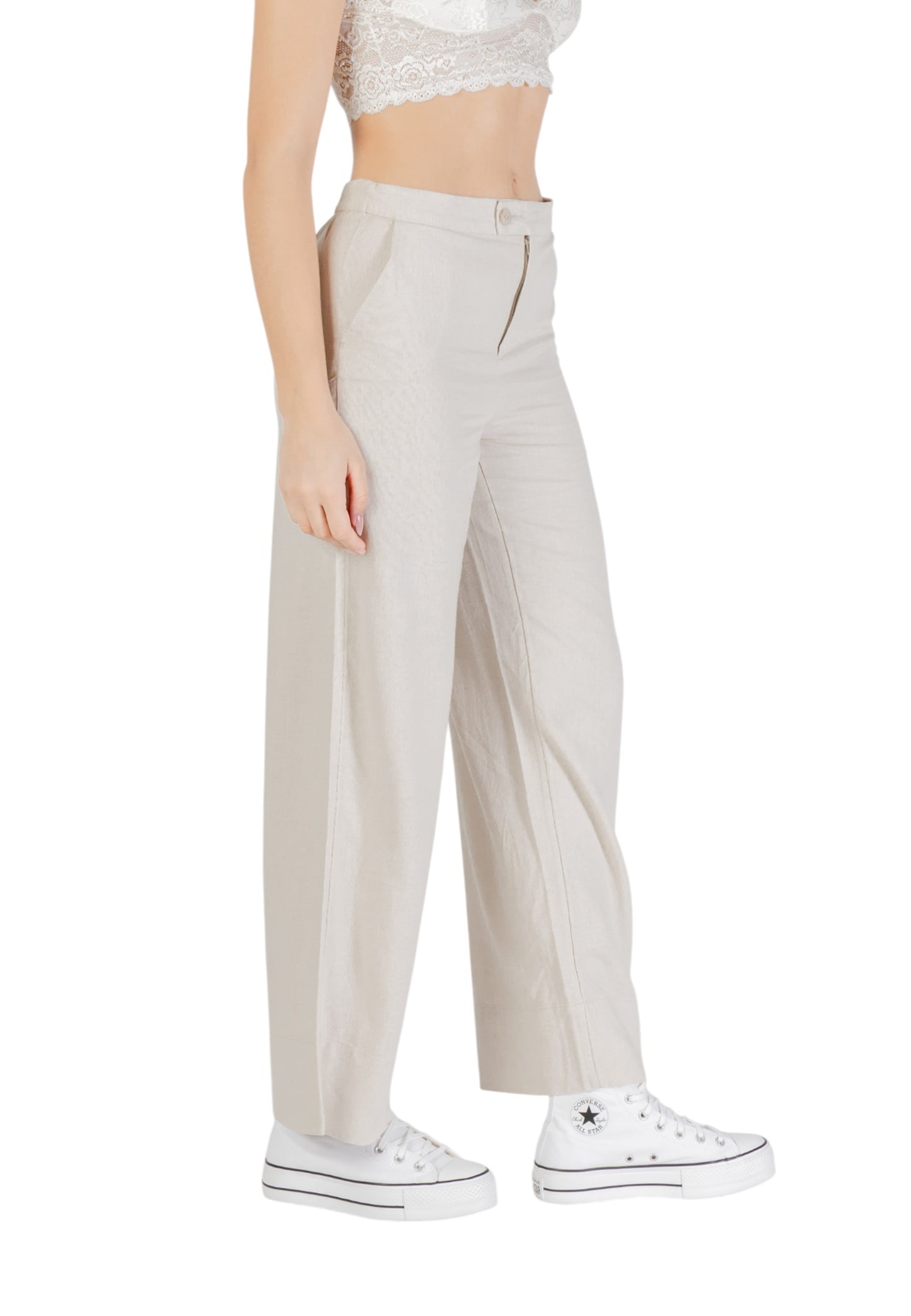 Only Pantaloni Donna Only 15338716 beige beige