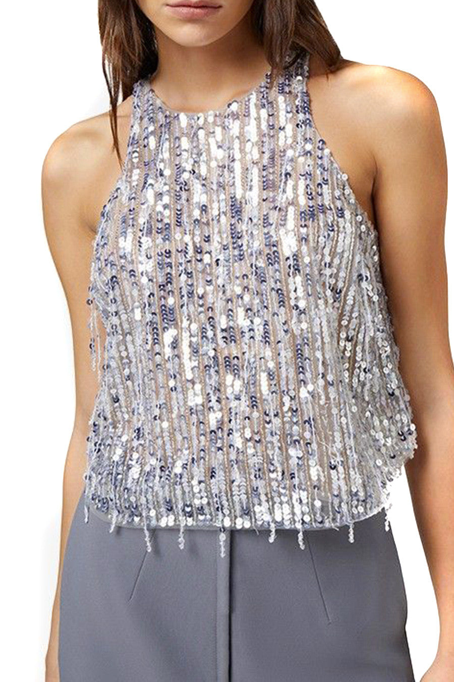 Elisabetta Franchi Top Donna Elisabetta Franchi v_31055 silver silver