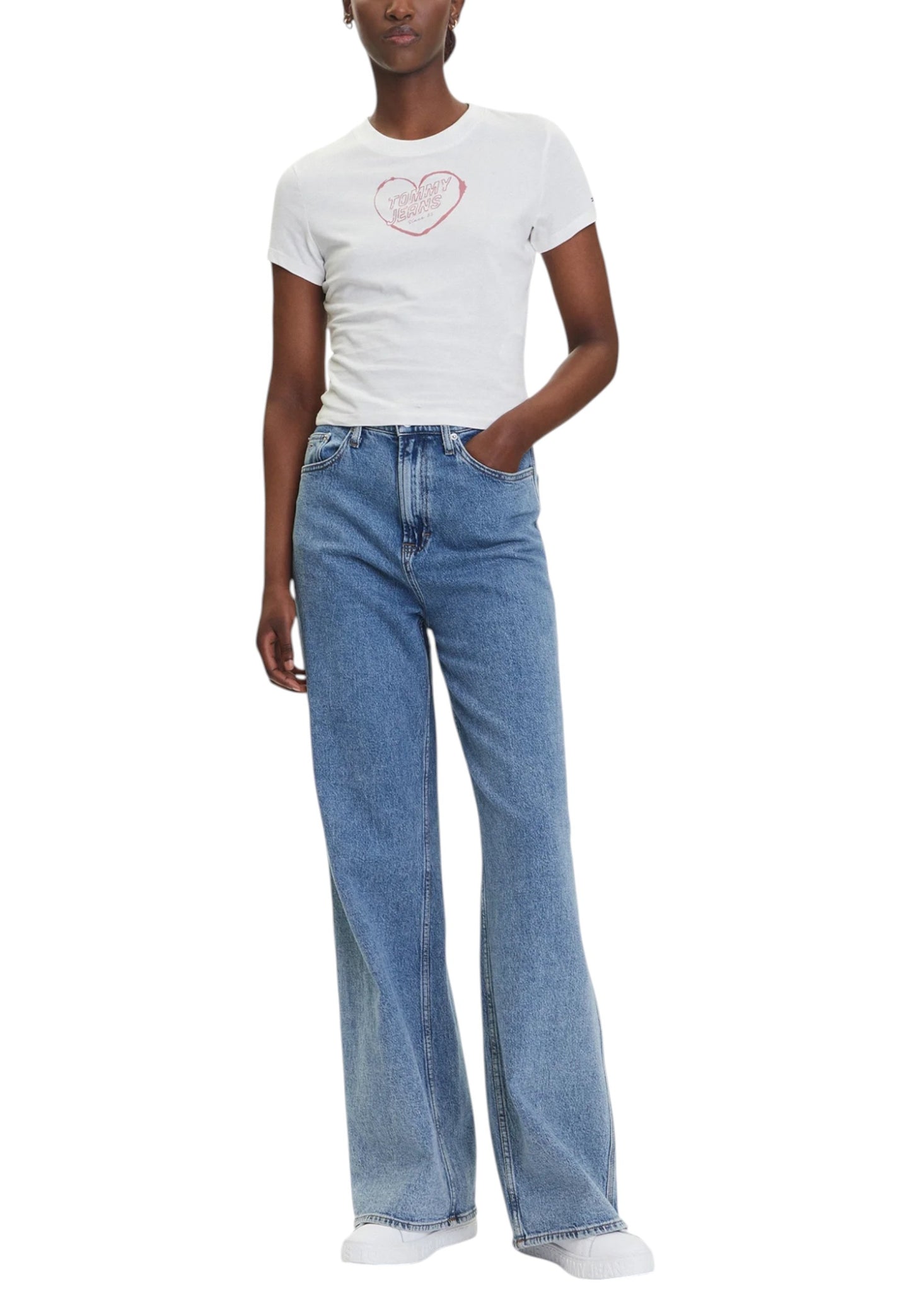 Tommy Hilfiger Jeans T-Shirt Donna Tommy Hilfiger Jeans DW0DW21390 white white