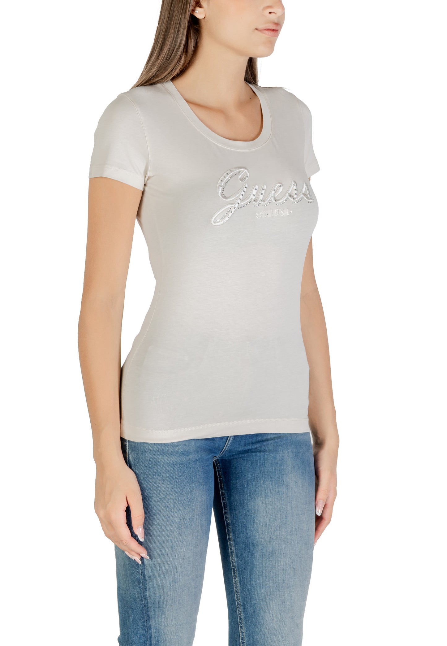 Guess T-Shirt Donna Guess W5YI46 J1314 beige beige