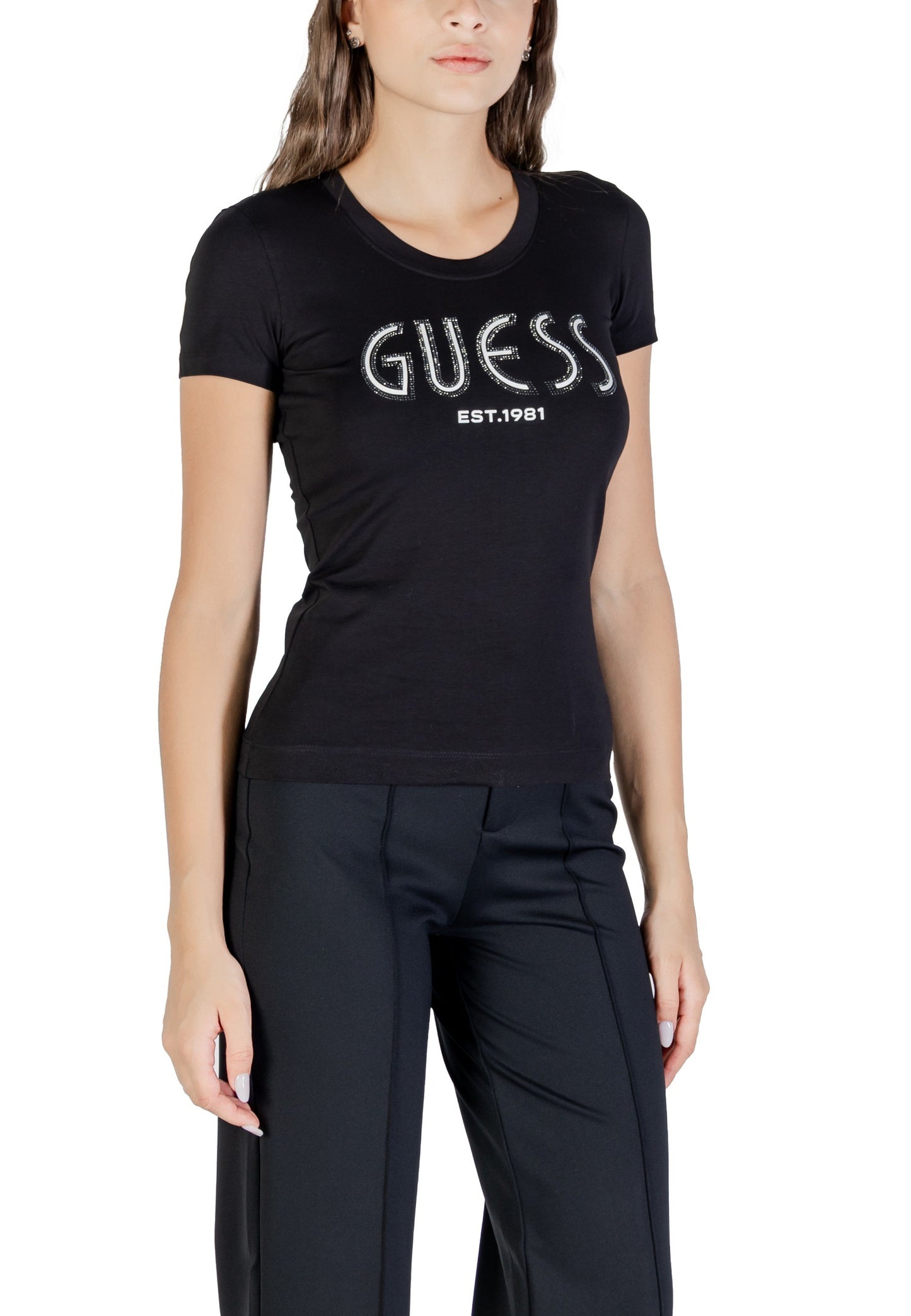 Guess T-Shirt Donna Guess W5YI05 J1314 black black