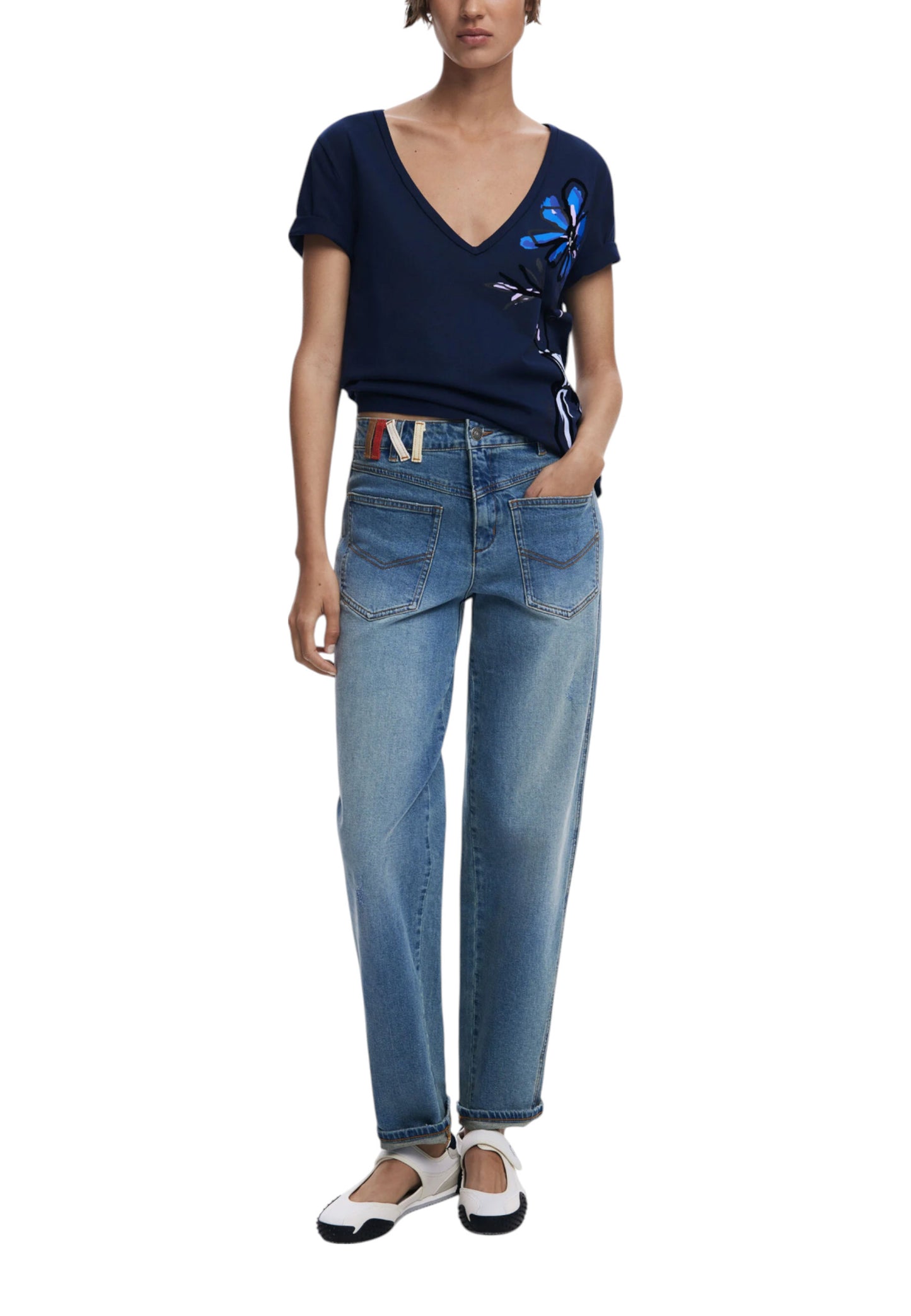 Desigual T-Shirt Donna Desigual 25WWTK28 blue blue