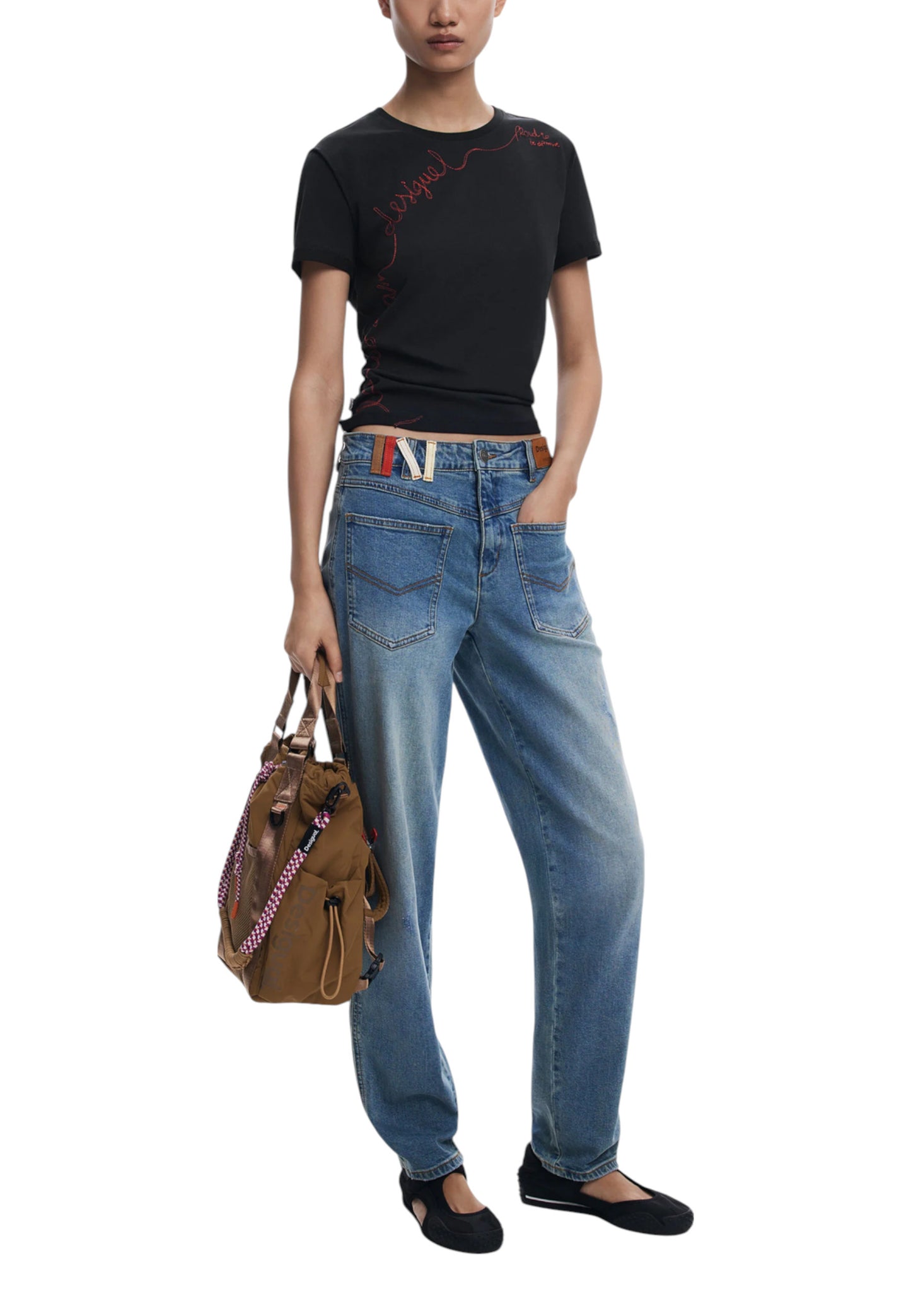 Desigual T-Shirt Donna Desigual 25WWTK08 black black