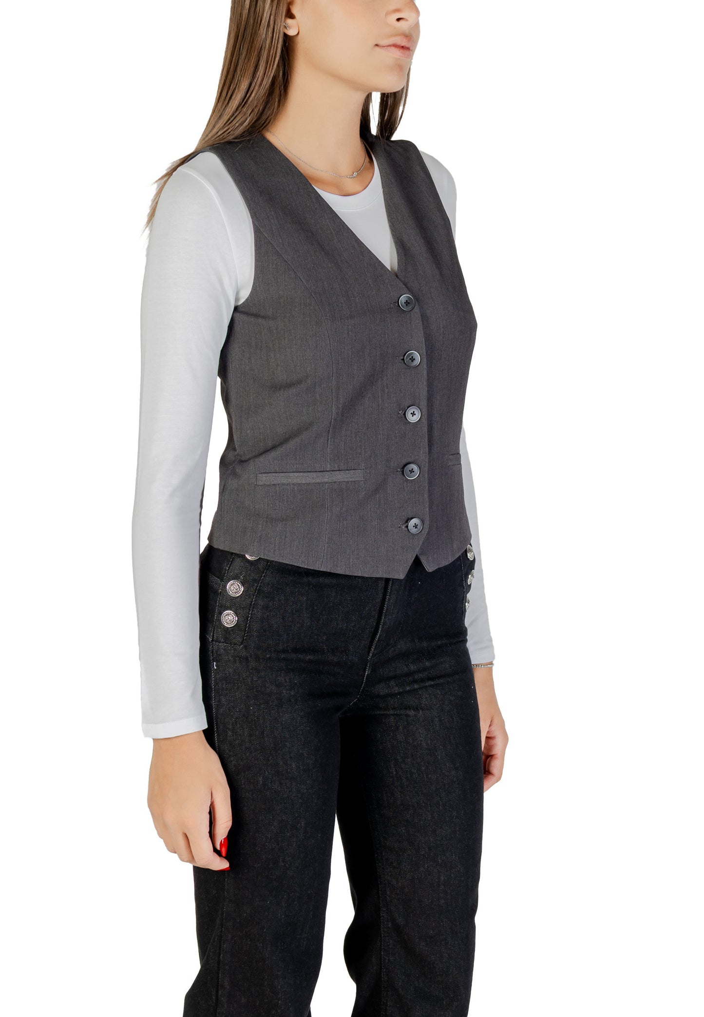 Only Gilet Donna Only 15331287 grey grey