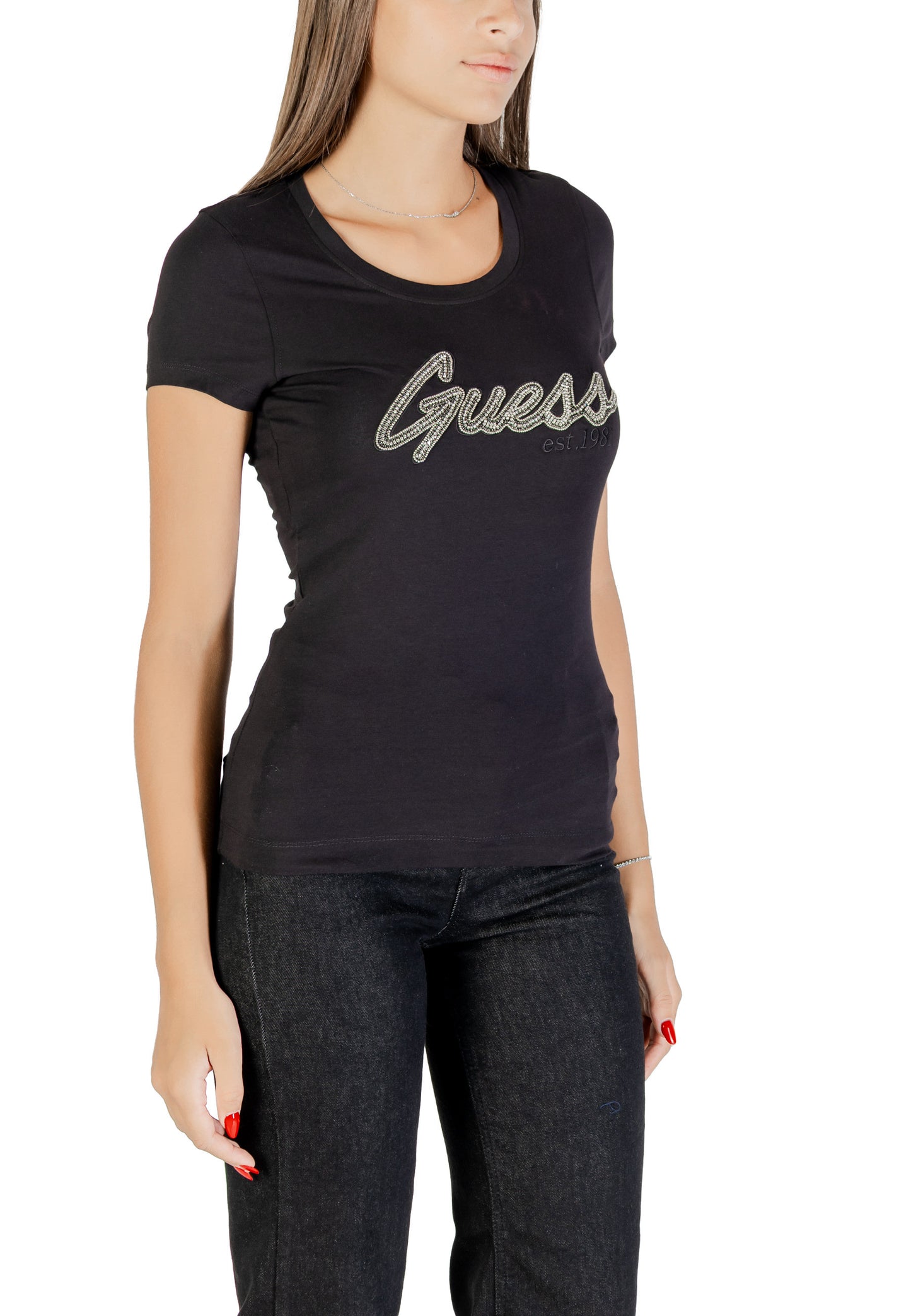 Guess T-Shirt Donna Guess W5YI16 J1314 black black