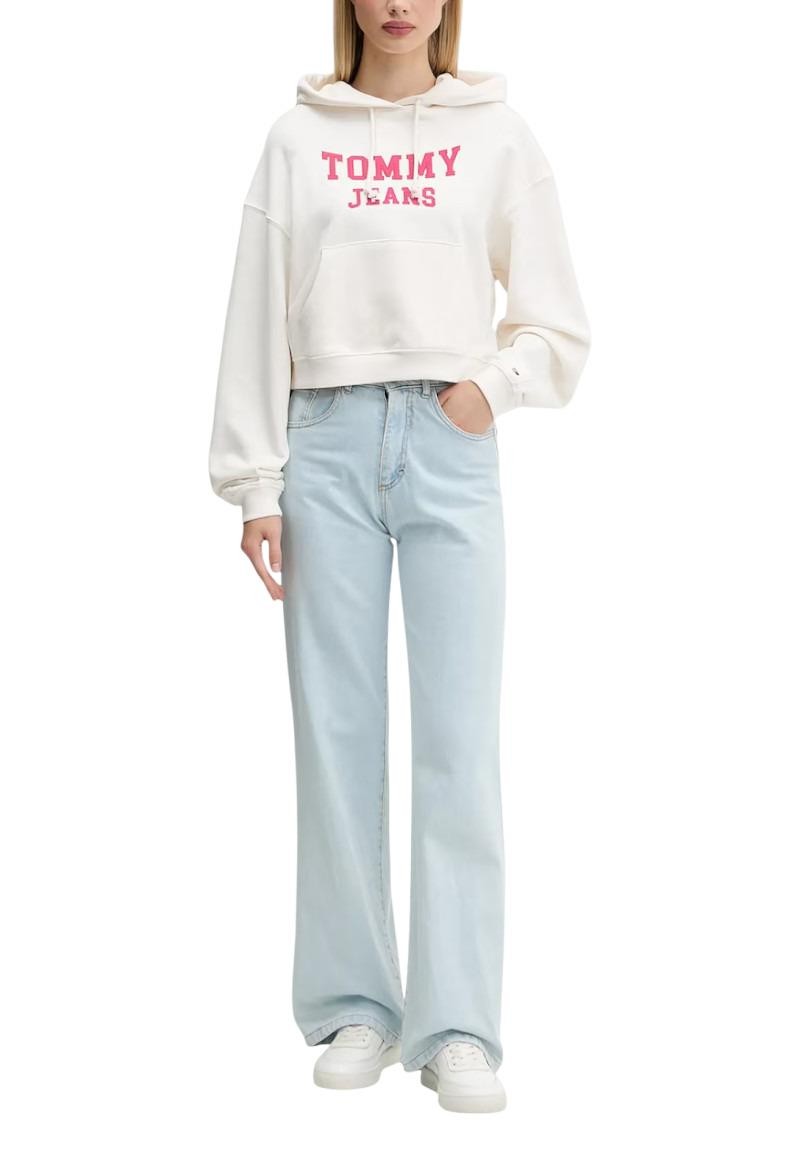 Tommy Hilfiger Jeans Felpa Donna Tommy Hilfiger Jeans DW0DW21598 white white
