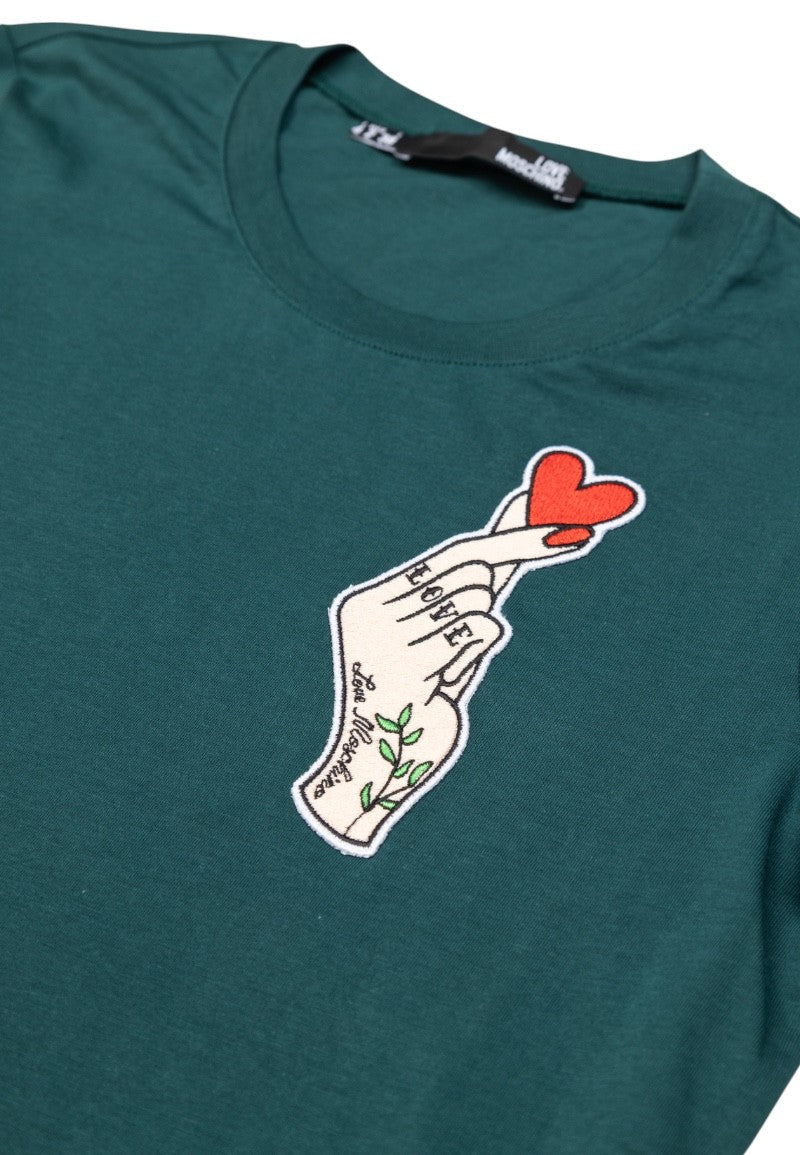 Love Moschino T-Shirt Donna Love Moschino LOVTSHDAAF1ST0709818/01 green green