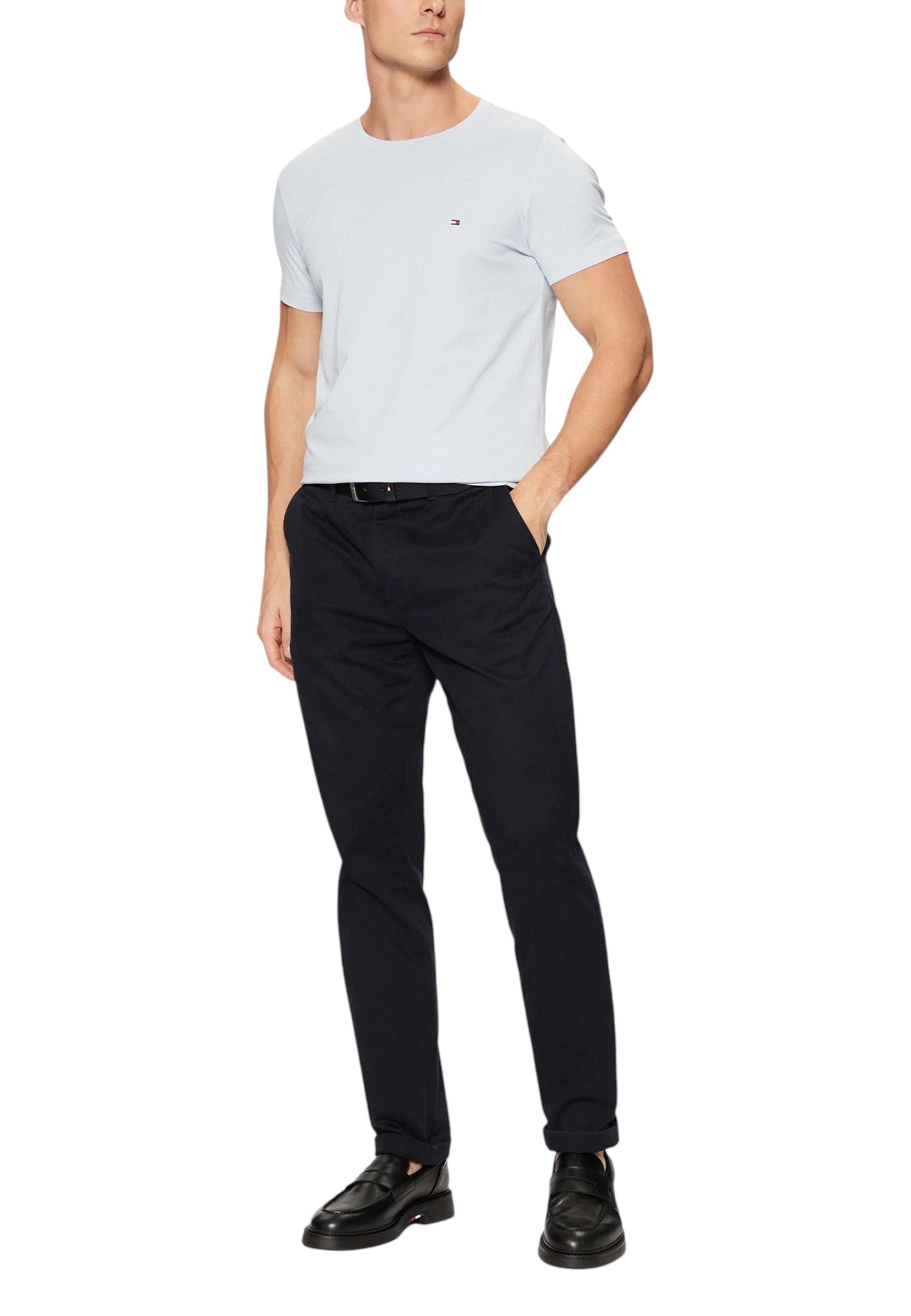 Tommy Hilfiger T-Shirt Uomo Tommy Hilfiger MW0MW10800 light blue light blue