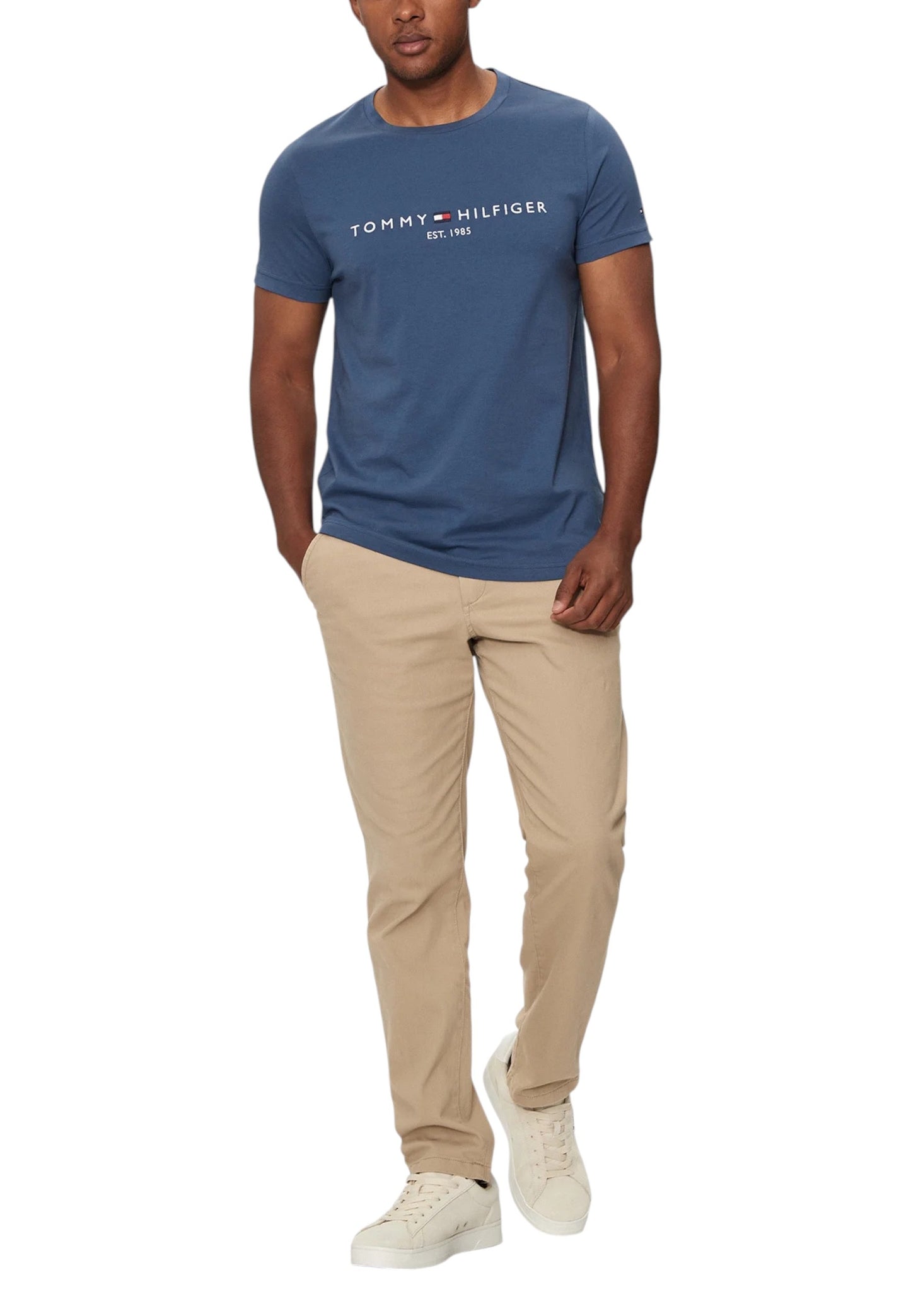 Tommy Hilfiger T-Shirt Uomo Tommy Hilfiger MW0MW11797 light blue light blue