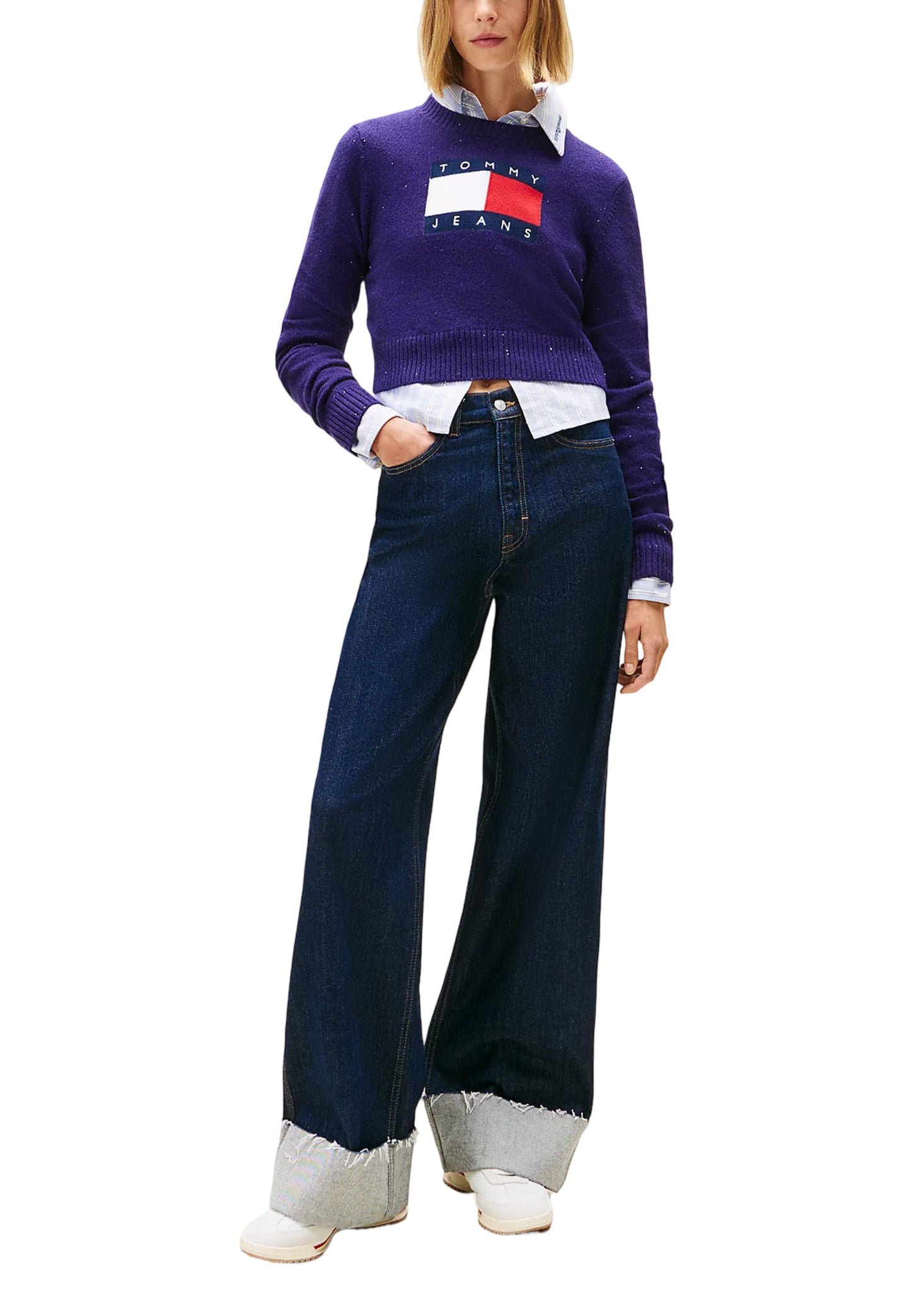 Tommy Hilfiger Jeans Maglia Donna Tommy Hilfiger Jeans DW0DW21690 purple purple