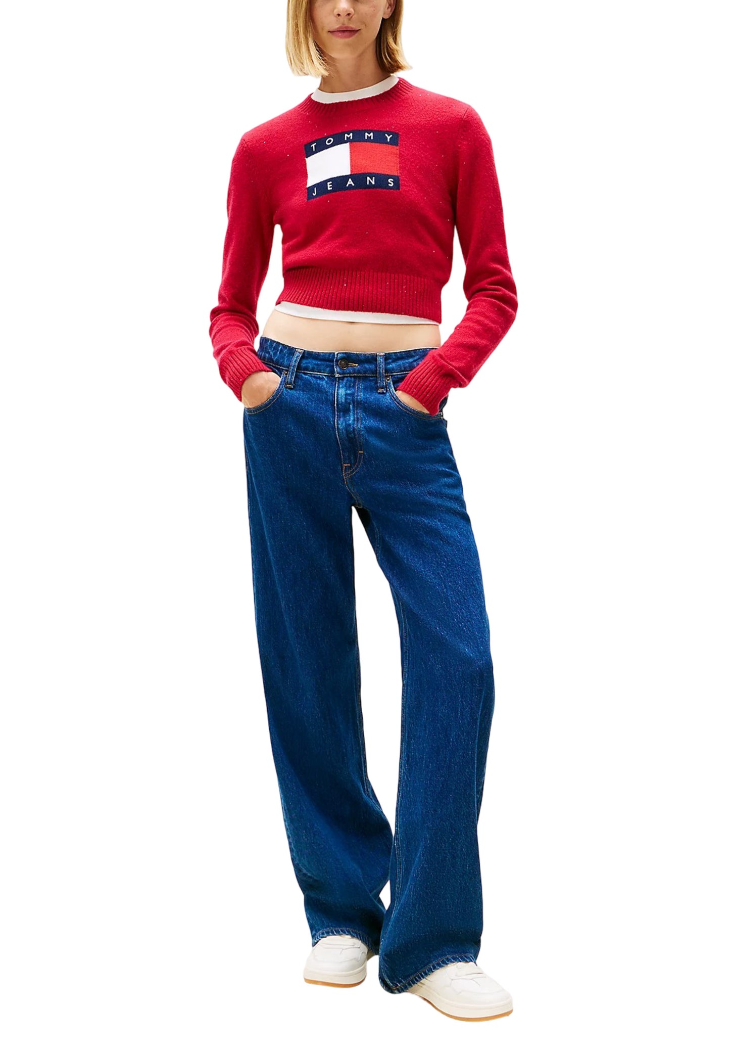 Tommy Hilfiger Jeans Maglia Donna Tommy Hilfiger Jeans DW0DW21690 red red