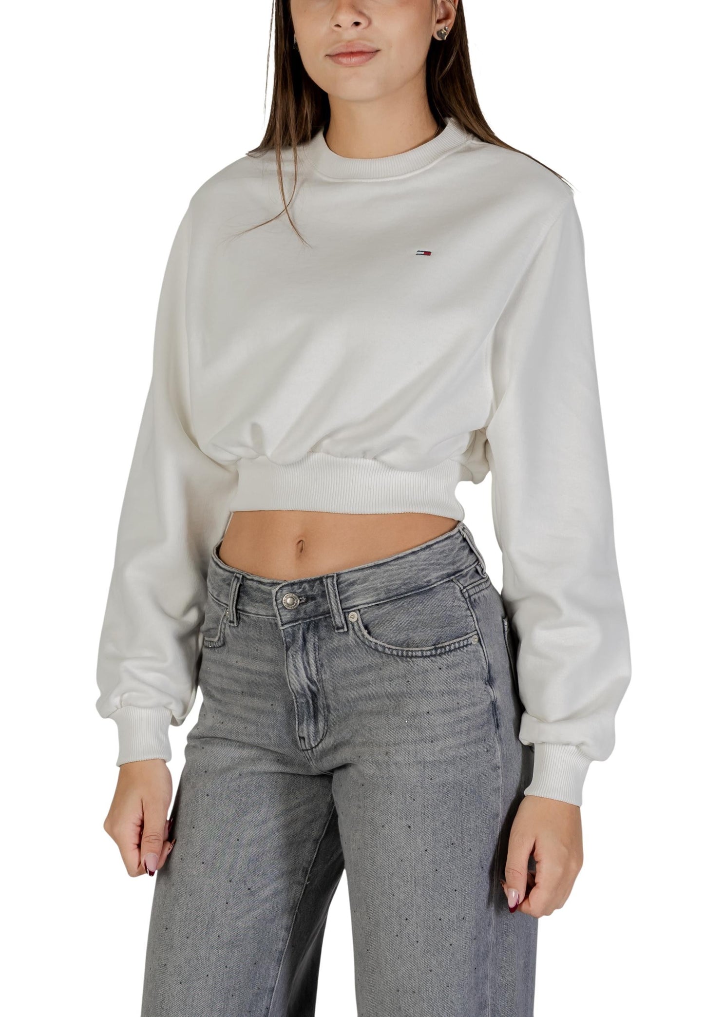Tommy Hilfiger Jeans Felpa Donna Tommy Hilfiger Jeans DW0DW21831 white white